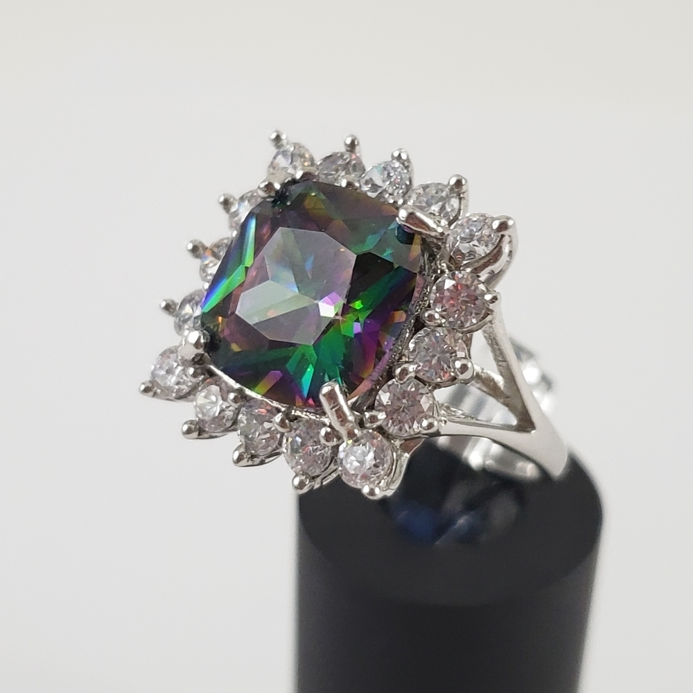 Mystic quartz ring size 8.5 solid silver - Picture 12 of 12